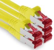 1aTTack.de 2m CAT6 LAN-netwerkkabel RJ45 1000 Mbit, 5 stuks - geel