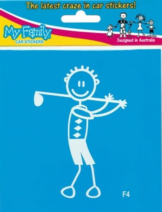 The Sticker Family Vader met golfstick autosticker