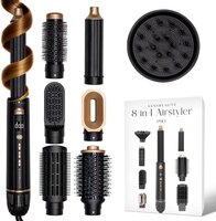 Sansbeauté® 8-in-1 Airstyler met Diffuser - Multistyler - Fohnborstel - Haarstyler - Föhnborstel - Haardroger - Warmteborstel - Krulborstel - Krultang - Stijlborstel - Roterende Kabel