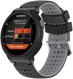 By Qubix Garmin By Qubix - Siliconen Dot Pattern bandje - Zwart + grijs - Geschikt voor Garmin Approach S20