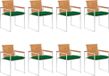 Maison Exclusive - Lot de 8 chaises de jardin avec coussins Bois d'acacia massif
