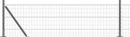 vidaXL Euro-hek met betonnen voetstuk 10 x 0,4 m PVC-coated staal mesh