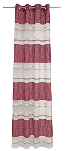 Deko Trends Oog Gordijn Wolwit-Rood-Taupe 245x137x245 cm