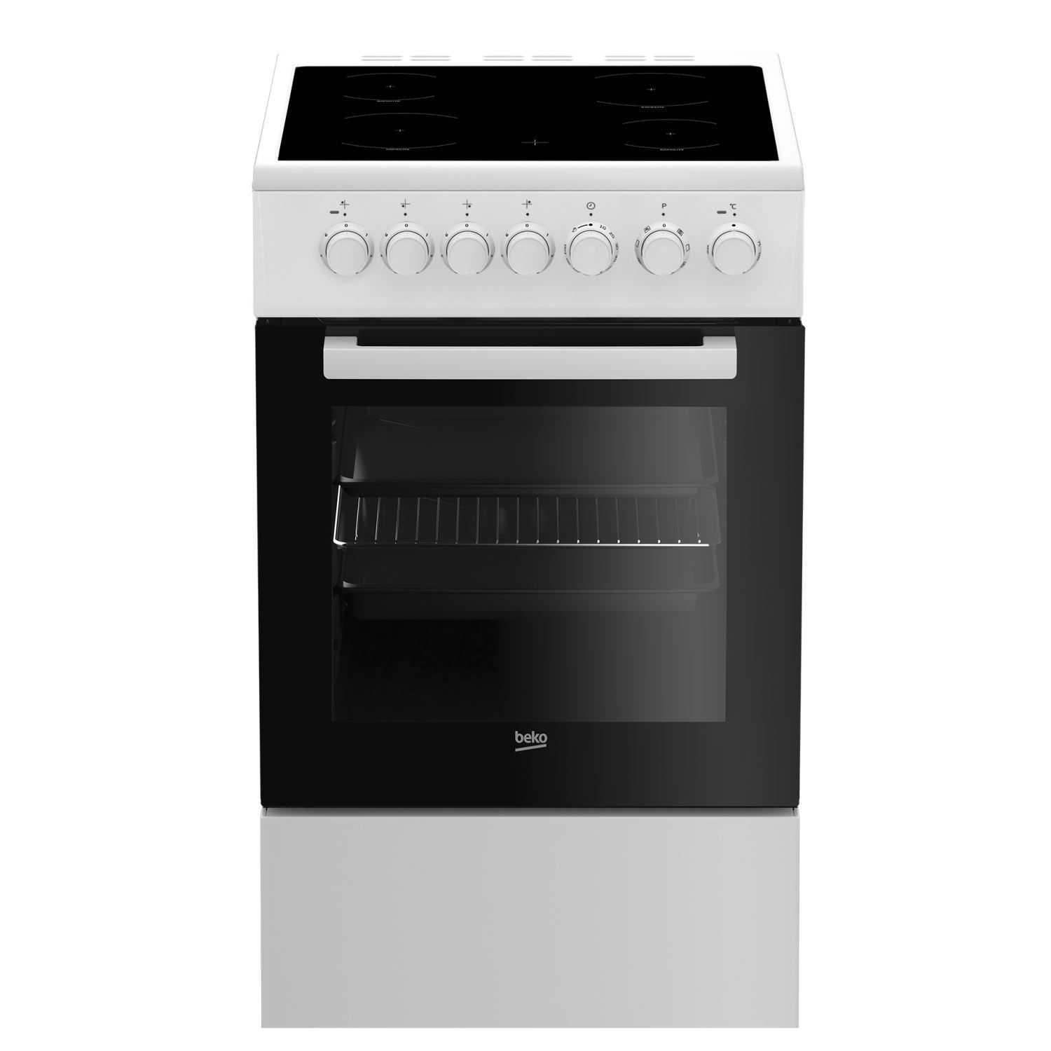 Beko FSM57100GW - 50cm Ceramic Cooker - Black & White