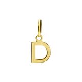 Lucardi Dames 14 karaat gouden letter hanger alfabet - Hanger - 14 Karaat Goud - Goud
