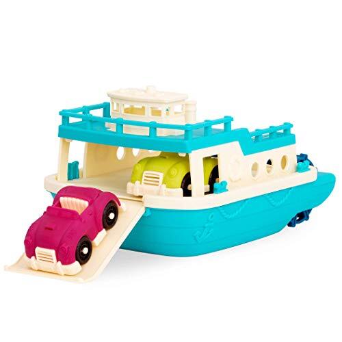 B Toys by Battat BX1730Z Ferry drijvende badspeelgoed boot met auto's voor peuters vanaf 1 jaar en ouder (3 stuks)