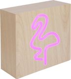Bigben ColorLight Neon Enceinte sans fil Flamant bois 15W Bluetooth