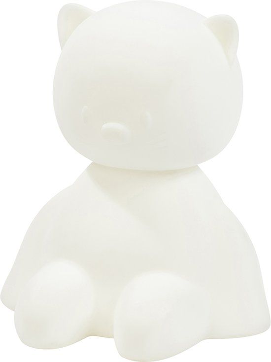 Nattou Nachtlamp Kat - Siliconen - 7 Kleuren - Wit
