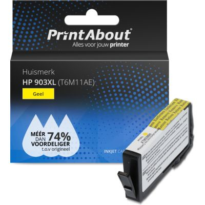 PrintAbout Huismerk HP 903XL (T6M11AE) Inktcartridge Geel Hoge capaciteit