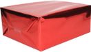Shoppartners Bv Inpakpapier - 3x - rol - 400 x 50 cm - metallic rood - kerst cadeaupapier