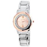 Exclusive Excellanc Dameshorloge Model 152825500024 Bicolor Rosékleurig/Zilverkleurig 3 ATM Waterdicht Diameter 38 mm Steentjes