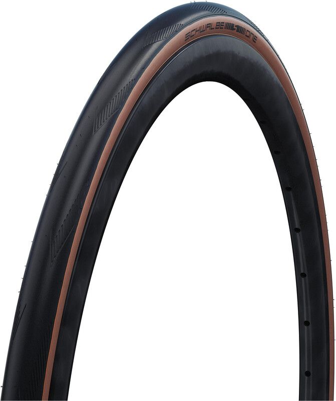 SCHWALBE One Performance Folding Tyre 700x25C RaceGuard SnakeSkin Addix - Brown/Black