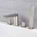 Hudson Reed Robinet de bain-douche 4 trous - Design moderne et douchette nickel brossé