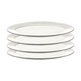 Serax Assiette ovale Silhouette S 10x18,5 cm lot de 4 Blanc