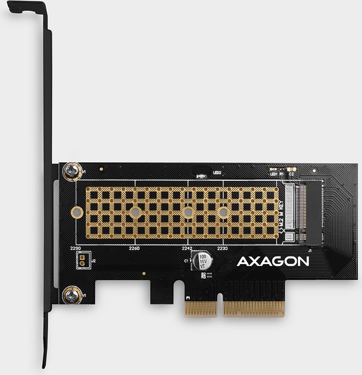 AXAGON PCEM2-ND - Dual M.2 NVMe SSD Adapter - PCIe 3.0 x8