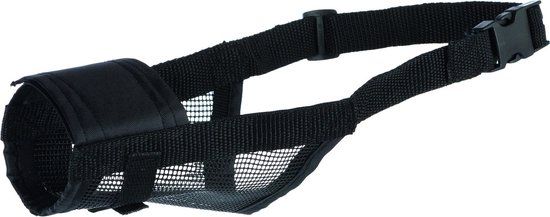 Trixie Muilkorf - Polyester - Met Gaas Inzet - Zwart - XS-S 12-31 cm