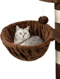 lionto Kattenmand voor krabpaal – Ø40 cm M8 bevestiging 25 cm, bruin