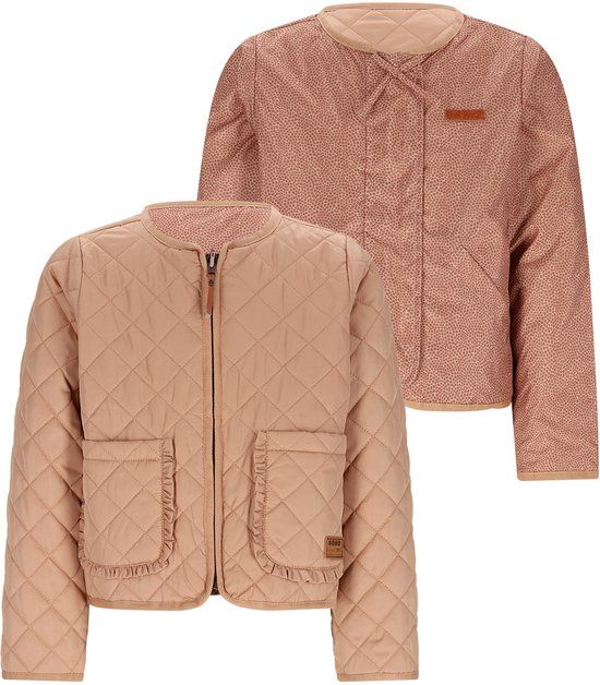 NONO Meisjes Jas Diaz Reversible Stepped Jacket - Maat 158/164 - Animal Brown