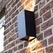 HOFTRONIC Miles XL LED Wandlamp Dimbaar - 20 Watt - 2000 lumen - 3000K Warm wit - IP65 - Zwart