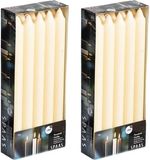 Spaas Dinerkaarsen ivoorwit - 20x stuks - 24 cm - 8 branduren - lange kaarsen - tafelkaarsen