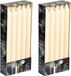 Spaas Dinerkaarsen ivoorwit - 20x stuks - 24 cm - 8 branduren - lange kaarsen - tafelkaarsen