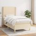 Maison Exclusive - Lit boxspring avec matelas, couleur crème, 100 x 200 cm, textile