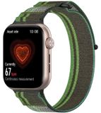 Wigento Honor Watch 5: Nylon elastische band met klittenbandsluiting, vervangende band, donkergroen