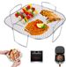 Solidchoice Accessoire multifonctionnel pour Airfryer, Acier inoxydable, Argent