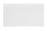 NJRD Tapis de salle de bain Stripes 50x90 cm Blanc