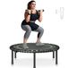 Sans marque Mini trampoline - Rebondisseur de fitness - Pliable - Diamètre 102,7 cm - Capacité de charge 150 kg