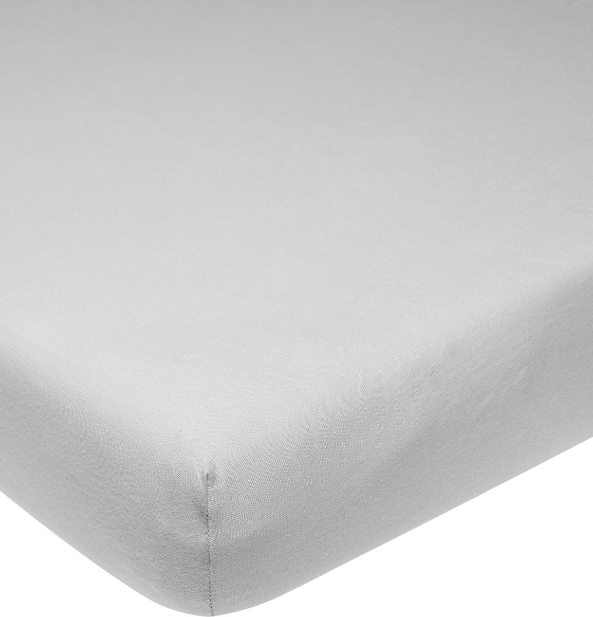 Meyco jersey hoeslaken - 60x120 cm - lichtgrijs