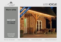 Anna's Collection Ijspegelverlichting - 360 LED Lampjes - Warm Wit - 720 x 60 cm