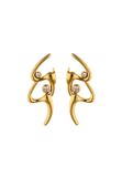 Gaya Leo E-Commerce Ltd. Gaya Earrings Gold Multi Zirconia Women's Drop Earrings 5cm