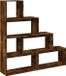 vidaXL Kamerscherm / Boekenkast 143,5x29x143,5 cm Hout Gerookt Eiken