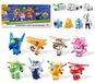 SUPER WINGS - WORLD AIRPORT CREW - 8-DELIGE TRANSFORM-A-BOTS SET + PVC figuren x7