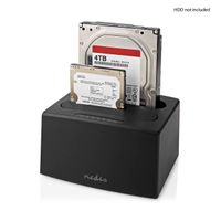 Nedis Docking Station pour disque dur - USB 3.2 Gen 1 Type-A - 2.5/3.5" - Noir