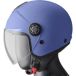 GMS-Moto Gelato Blueberry, casque ouvert, Bleu Clair, S