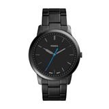Montre Fossil Minimalist Watch for Men, Quartz Movement with Stainless steel or Leather strap Bruin en Zilvertint SET Zwart