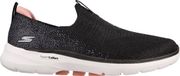 Skechers Go Walk 6 124502-BKPK Zwart Textiel Dames Sneakers Maat 37