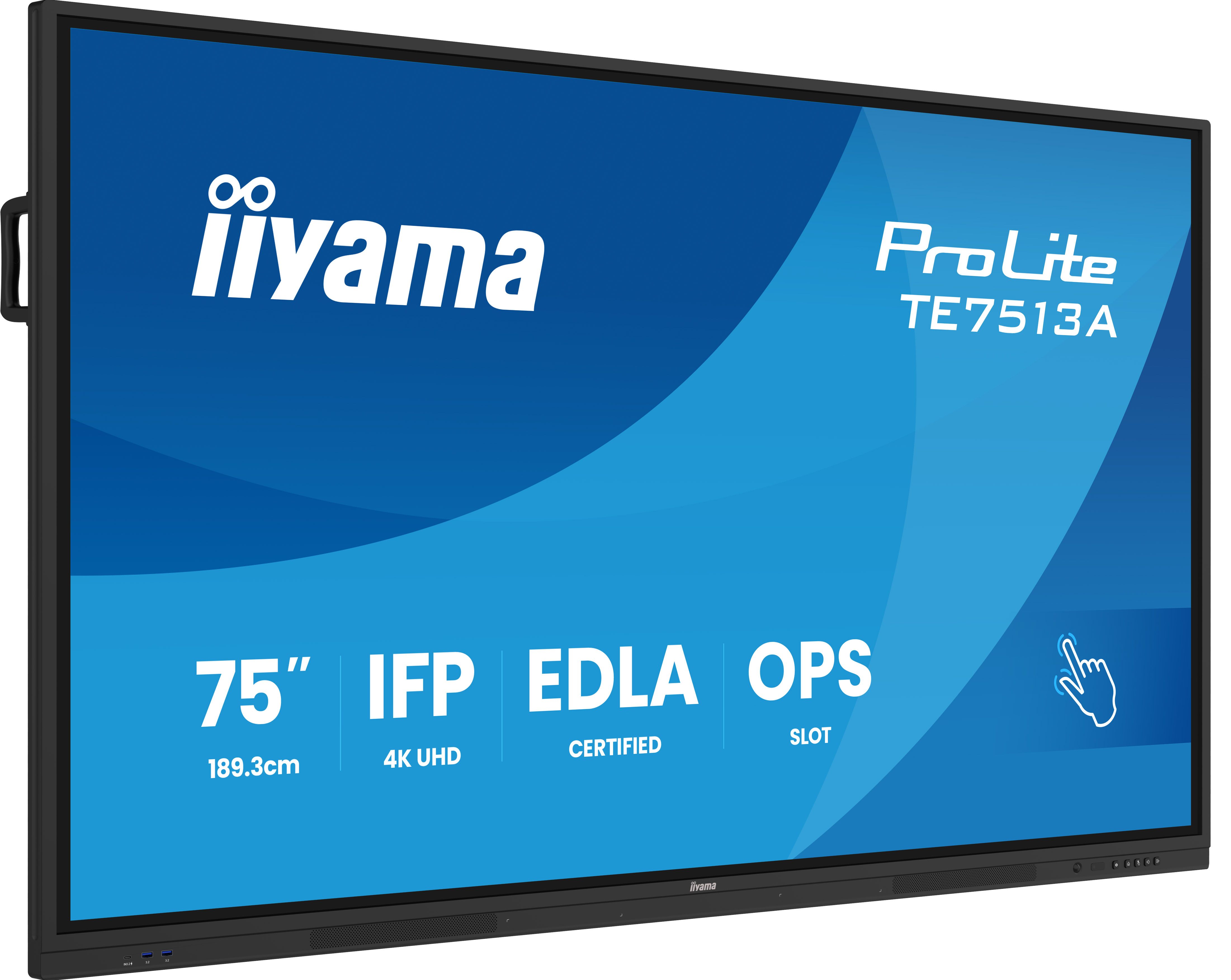 iiyama TE7513A-B2AG Interactief flatscreen 75" 4K Ultra HD Zwart