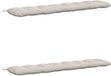 vidaXL Coussin de banc VIANEN 2 pièces 100% Polyester Blanc 180 x 30 x 12 cm