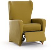 Eysa Bi-elastische bankhoes voor relaxfauteuil, mosterdkleur, ontwerp Harlem