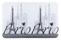 Badmat eurof irany DY/Paris Badmat, bedrukt, kunststof, grijs, 90 x 60 x 3 cm
