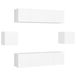 vidaXL Ensemble de meubles TV 6 pièces, bois d'ingénierie, blanc