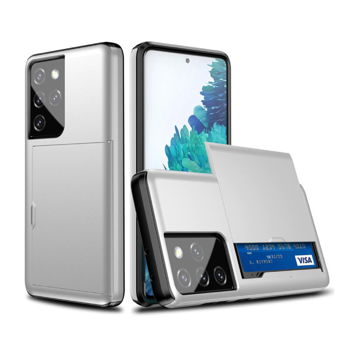 VRSDES VRSDES Samsung Galaxy S21 - Wallet Card Slot Cover Case Hoesje Business Wit