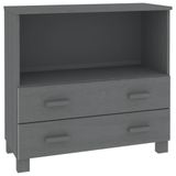 vidaXL Dressoir HAMAR, donkergrijs, 85x35x80 cm, massief grenenhout
