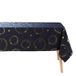 Douceur d'intérieur Rectangular Tablecloth (150 x 240 cm) Star Navy/Gold, Polyester Metallic Print
