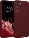 kwmobile telefoonhoesje geschikt voor Samsung Galaxy S22 Plus - TPU backcover met siliconen coating - Smartphone case in bordeaux-violet