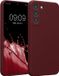 kwmobile telefoonhoesje geschikt voor Samsung Galaxy S22 Plus - TPU backcover met siliconen coating - Smartphone case in bordeaux-violet