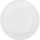 Merkloos / Sans marque Humbert Und Brandt Gmbh Wegwerp bordjes - 10x stuks - karton - wit - D23 cm